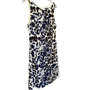 Ann Taylor Silk Sleeveless Printed Cocktail Dress Lined Size 8
